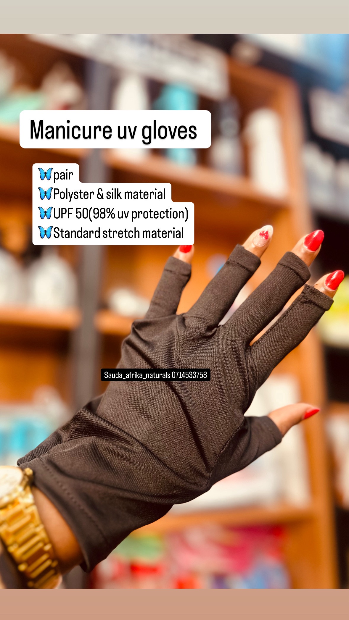 Manicure UV gloves (pair)